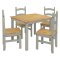 IDEA Stůl + 4 židle CORONA 3 vosk/šedá