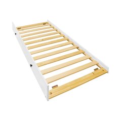 IDEA Výsuvná postel TORINO 90x200 bílý lak, kovové úchytky