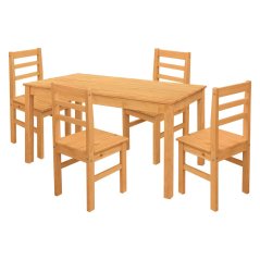 IDEA Jídelní stůl 11164V + 4 židle 1221V TORINO vosk