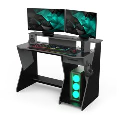 IDEA PC stůl SKIN šedý/černý